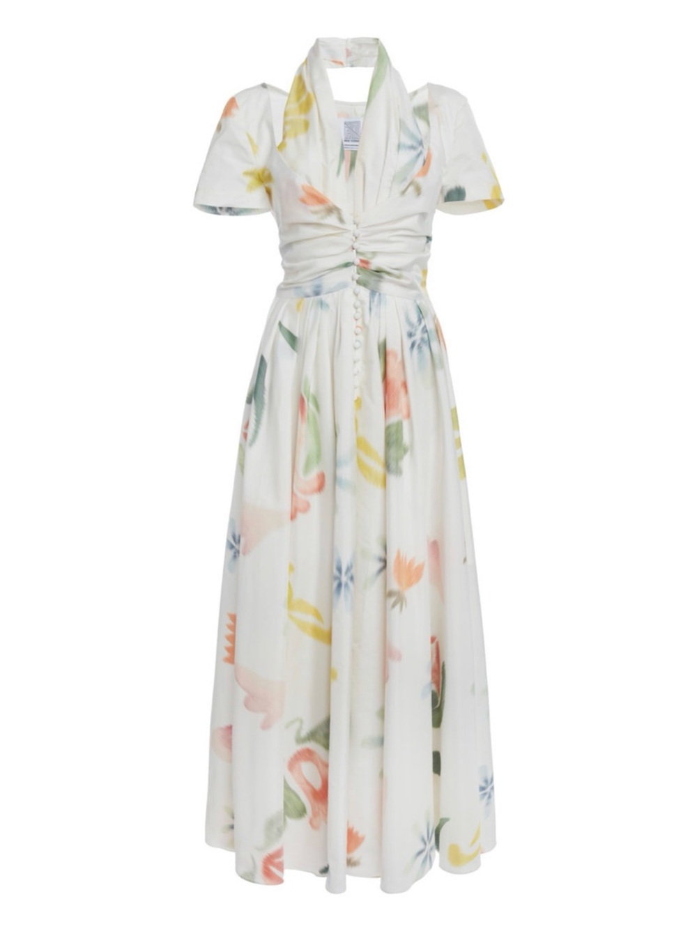 ROSIE ASSOULIN
All Tucked In Printed Halter Gown 6